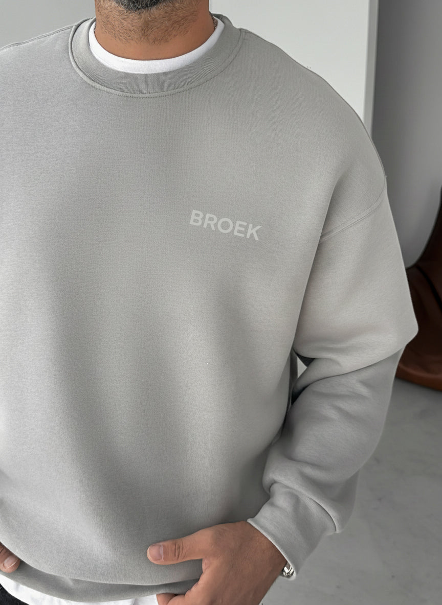 Oversized Crewneck Sweatshirt - Cool Grey Broek