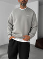 Oversized Crewneck Sweatshirt - Silver