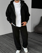 Zip-Up Hoodie - Black