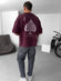 Premium Burgundy "Ace" Printed Oversize T-Shirt - Broek