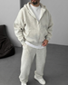 Zip-Up Hoodie - Melange Grey