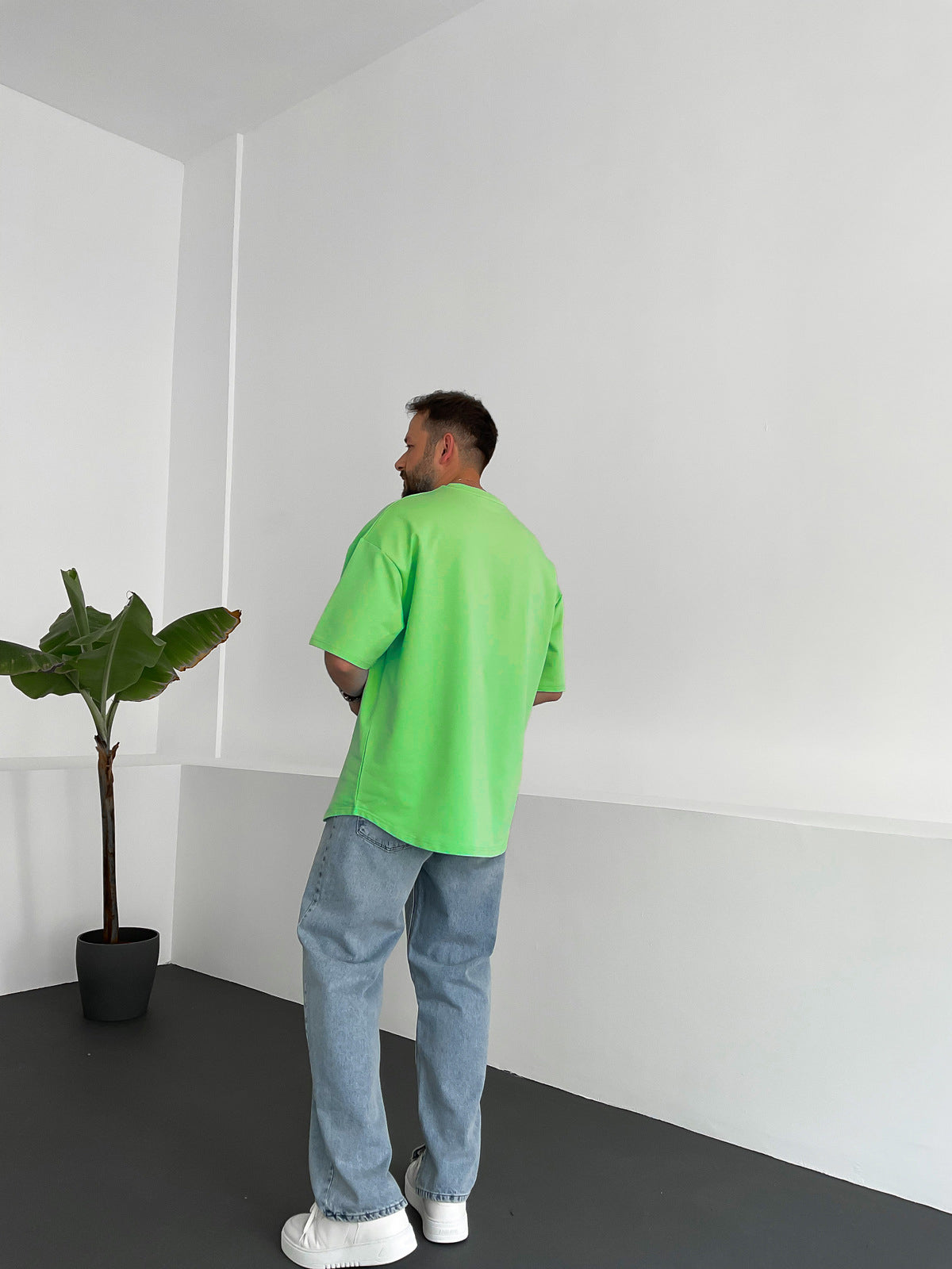 Lime Basic Oversize T-Shirt