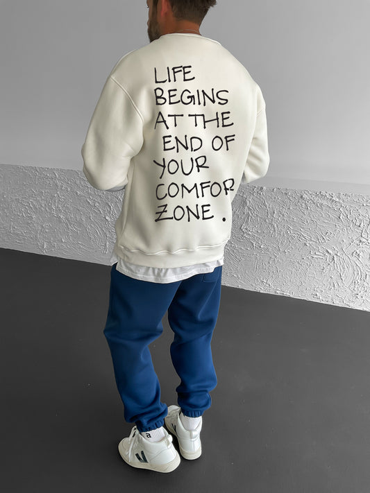 Off-White "Life" Printed Oversize Sweatshirt