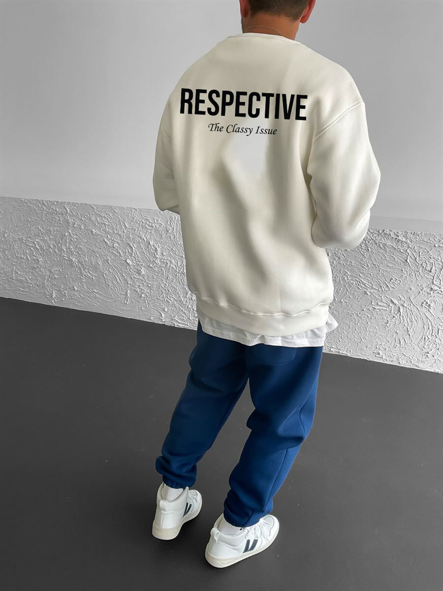 Off-White "Respective " Printed Oversize Sweatshirt
