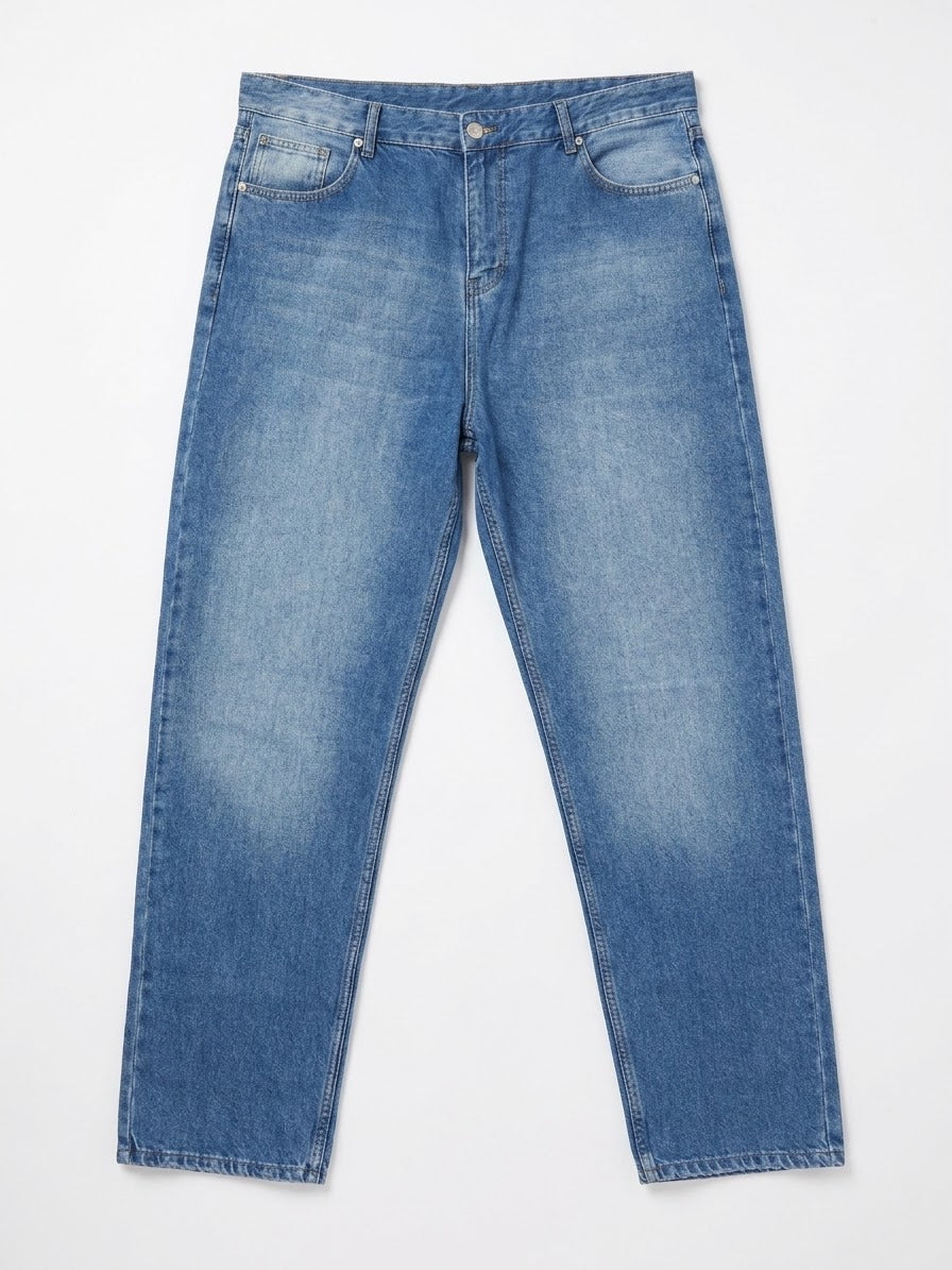 Dark Blue Relaxed Fit Denim Jeans