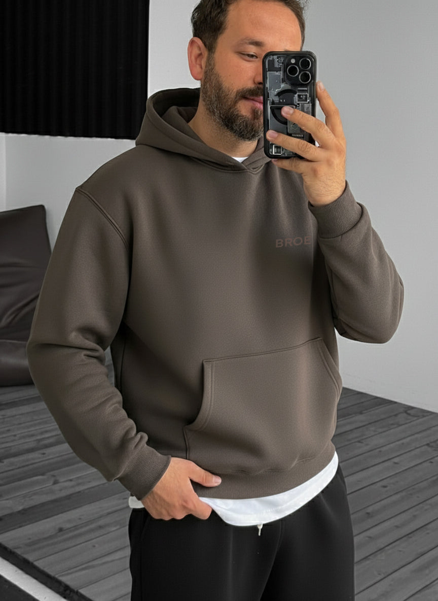 Oversized Hoodie - Brown Broek