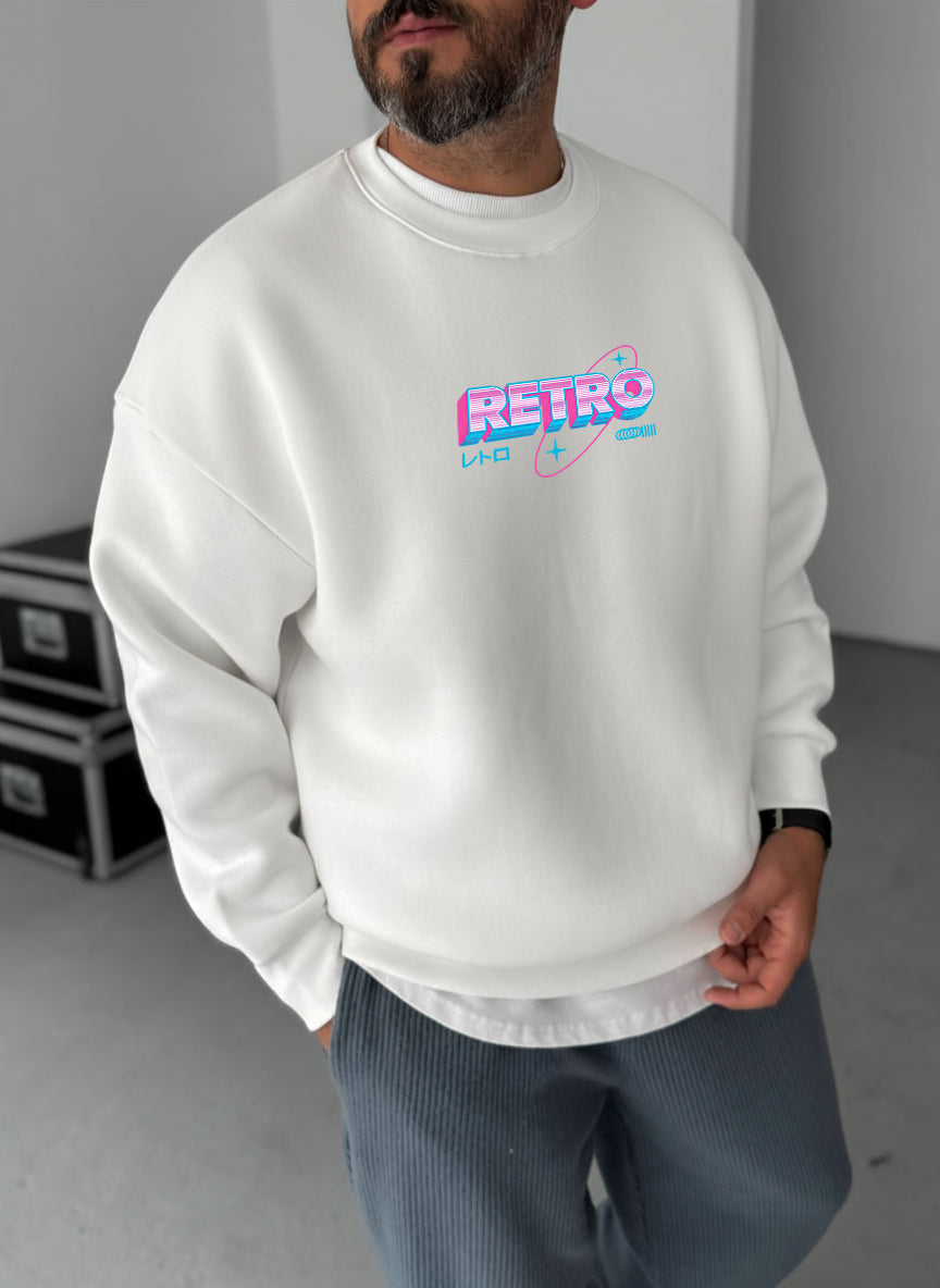 Retro Gaming Crewneck - White Broek