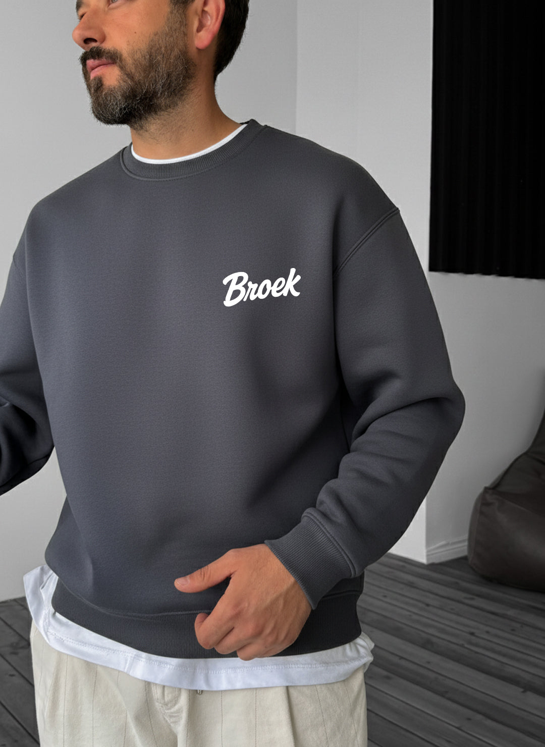 Broek Signature Crewneck - Smoked Broek