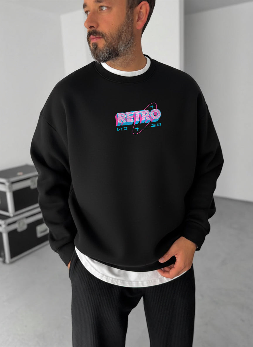 Retro Gaming Crewneck - Black Broek