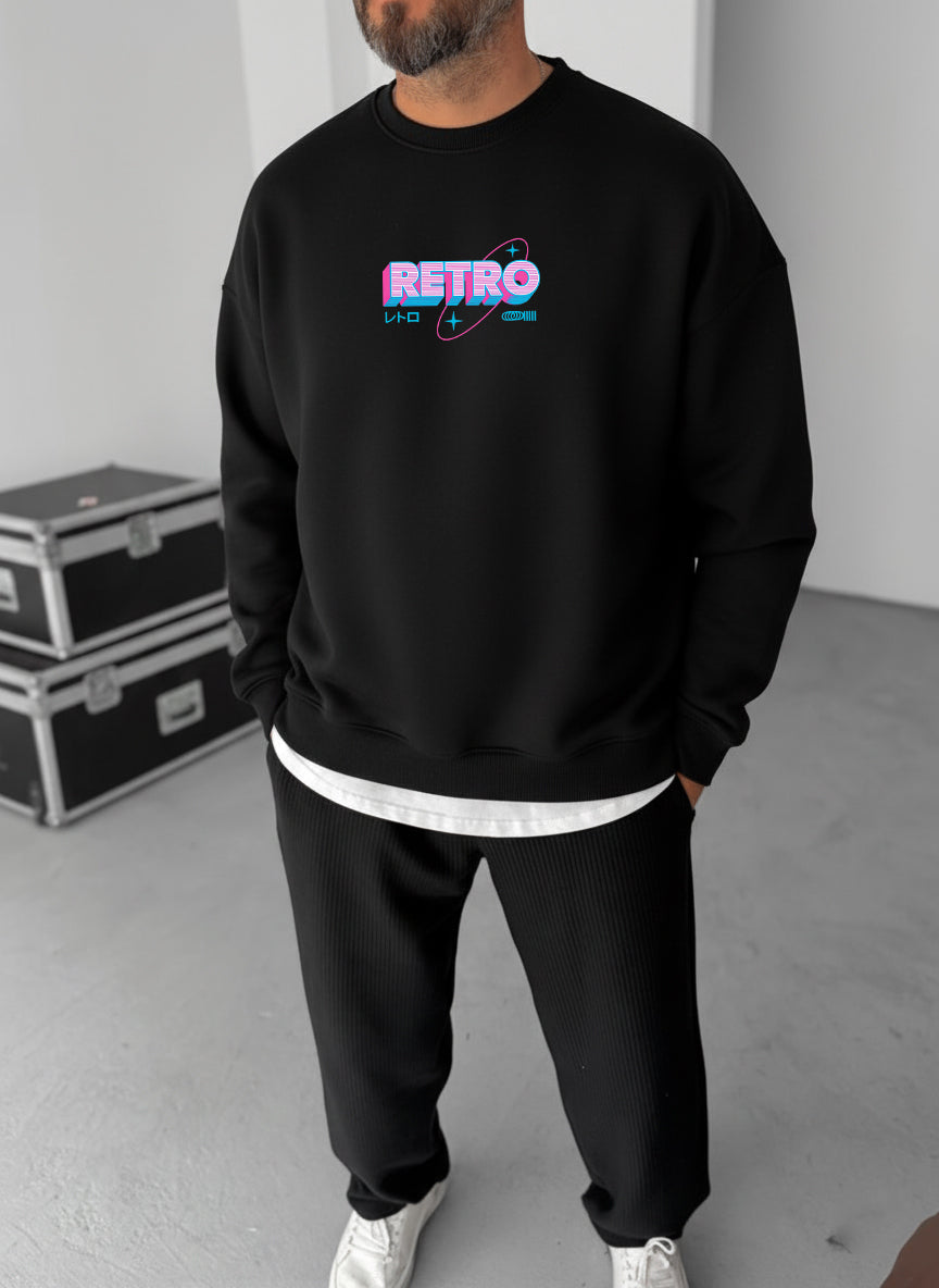 Retro Gaming Crewneck - Black Broek