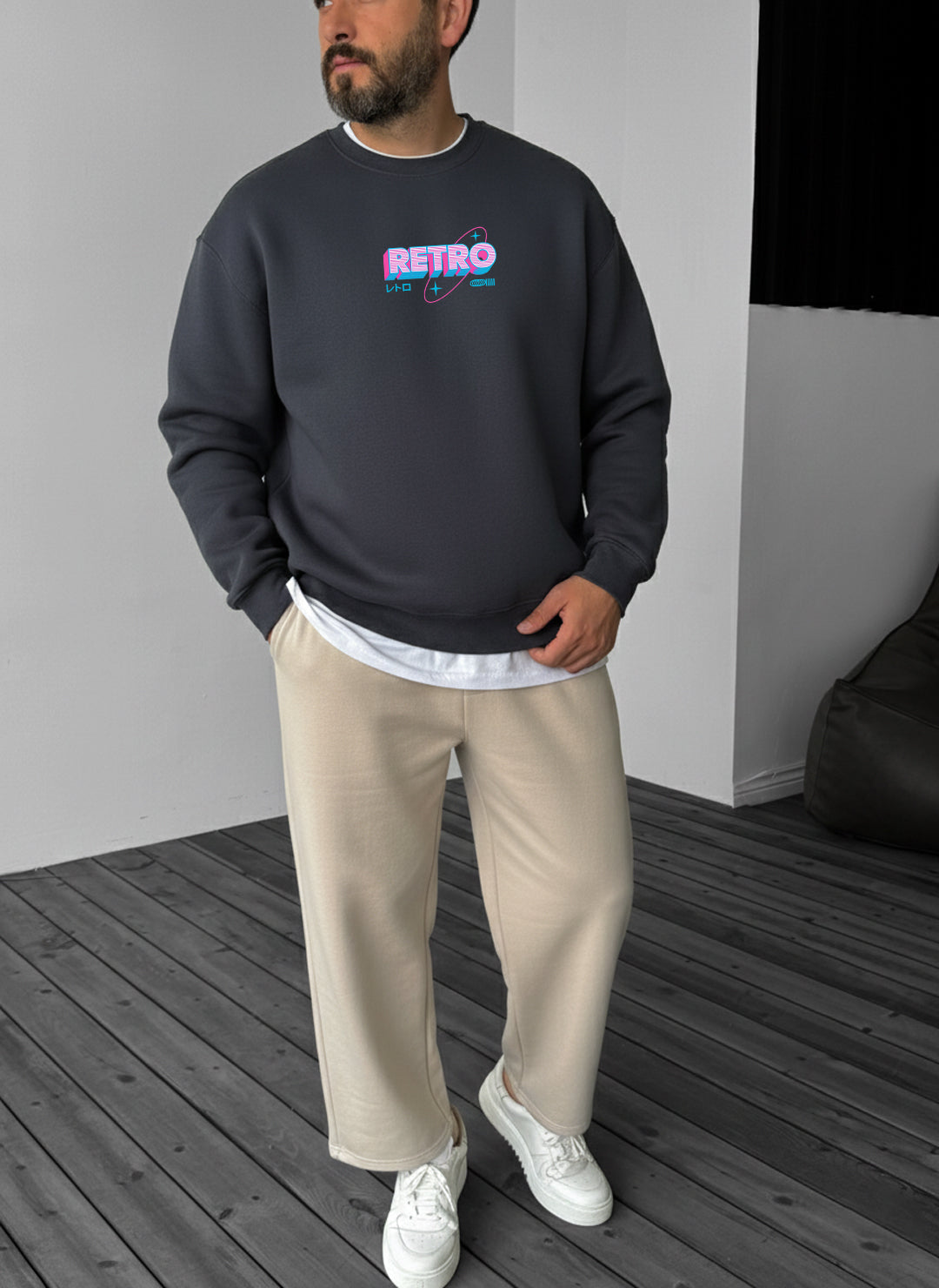 Retro Gaming Crewneck - Smoked Broek