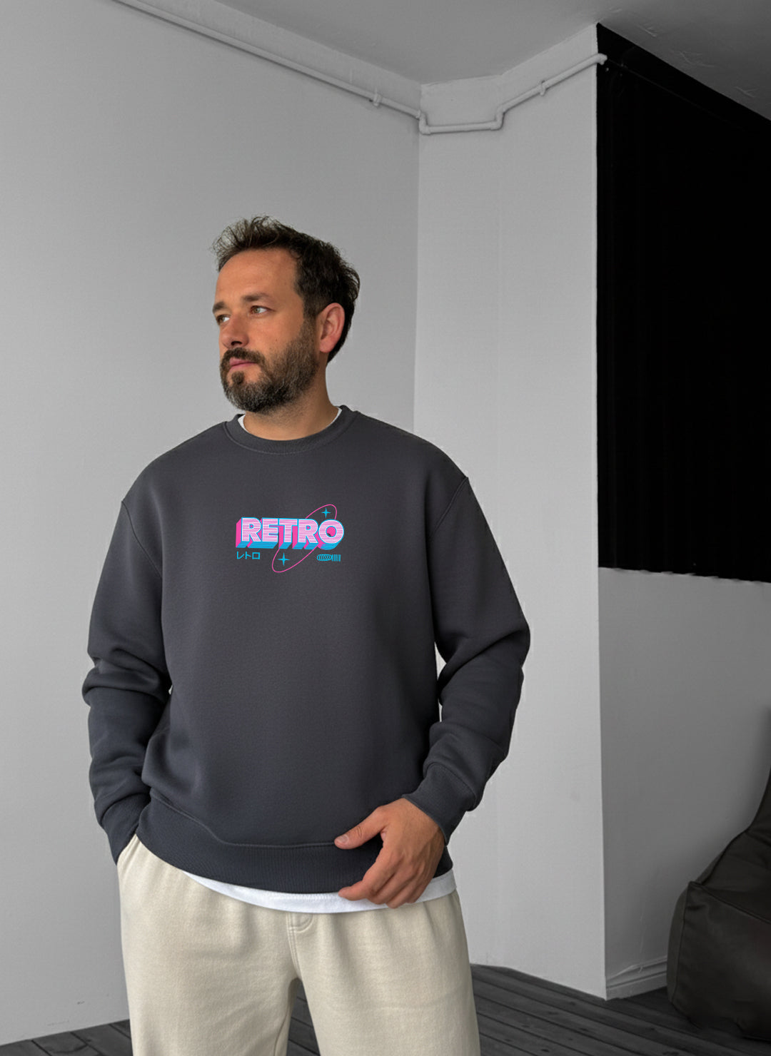 Retro Gaming Crewneck - Smoked Broek
