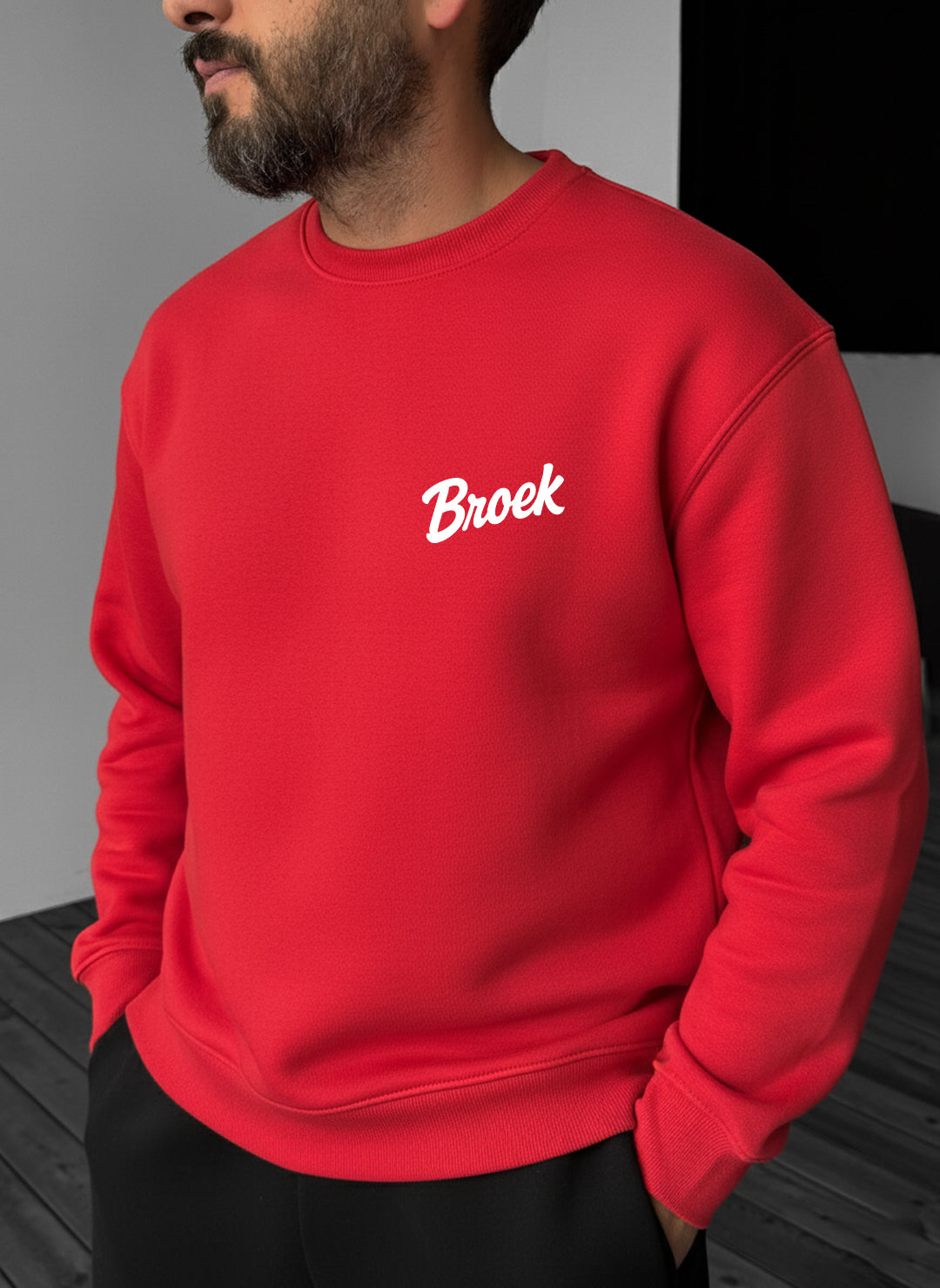 Broek Signature Crewneck - Red Broek