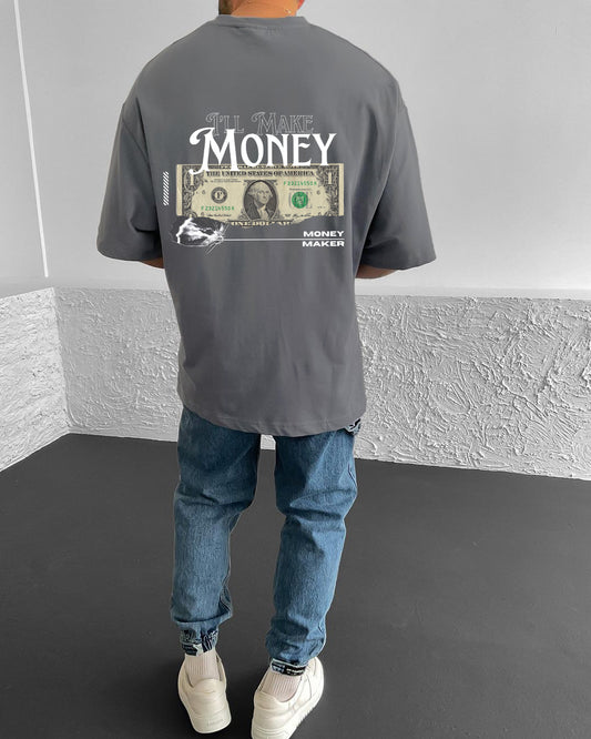 Smoked Money Printed Oversize T-Shirt