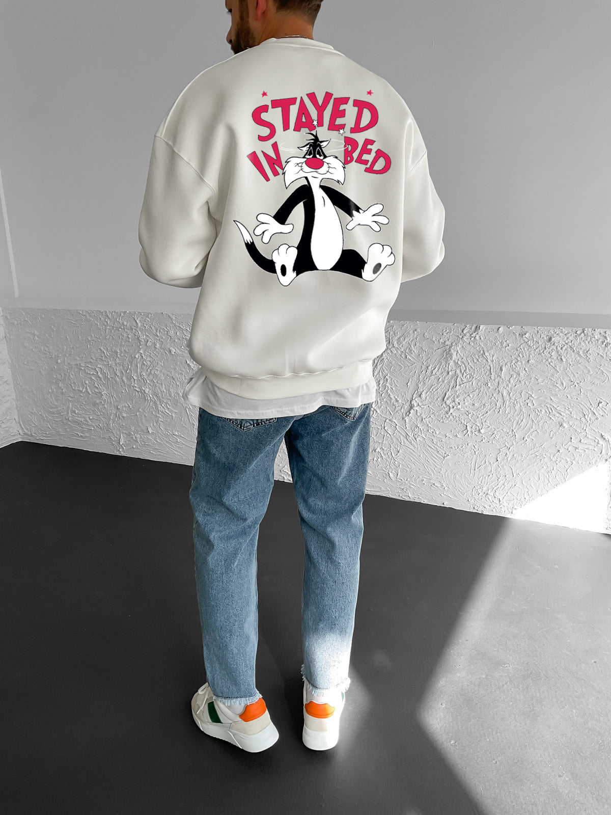 Off-White "stayed-in-bed" Printed Oversize Sweatshirt