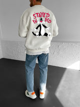 Off-White "stayed-in-bed" Printed Oversize Sweatshirt Broek