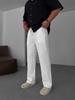 Muslin Wide-Leg Trousers — White