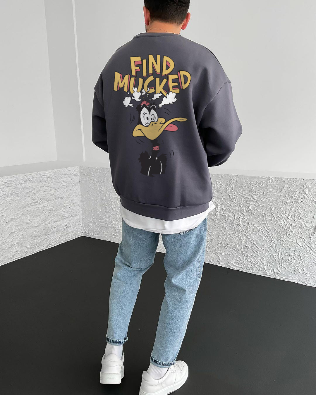 Smoked "find-mucked" Printed Oversize Sweatshirt