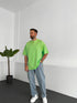 Premium Lime Basic Oversize T-Shirt - Broek