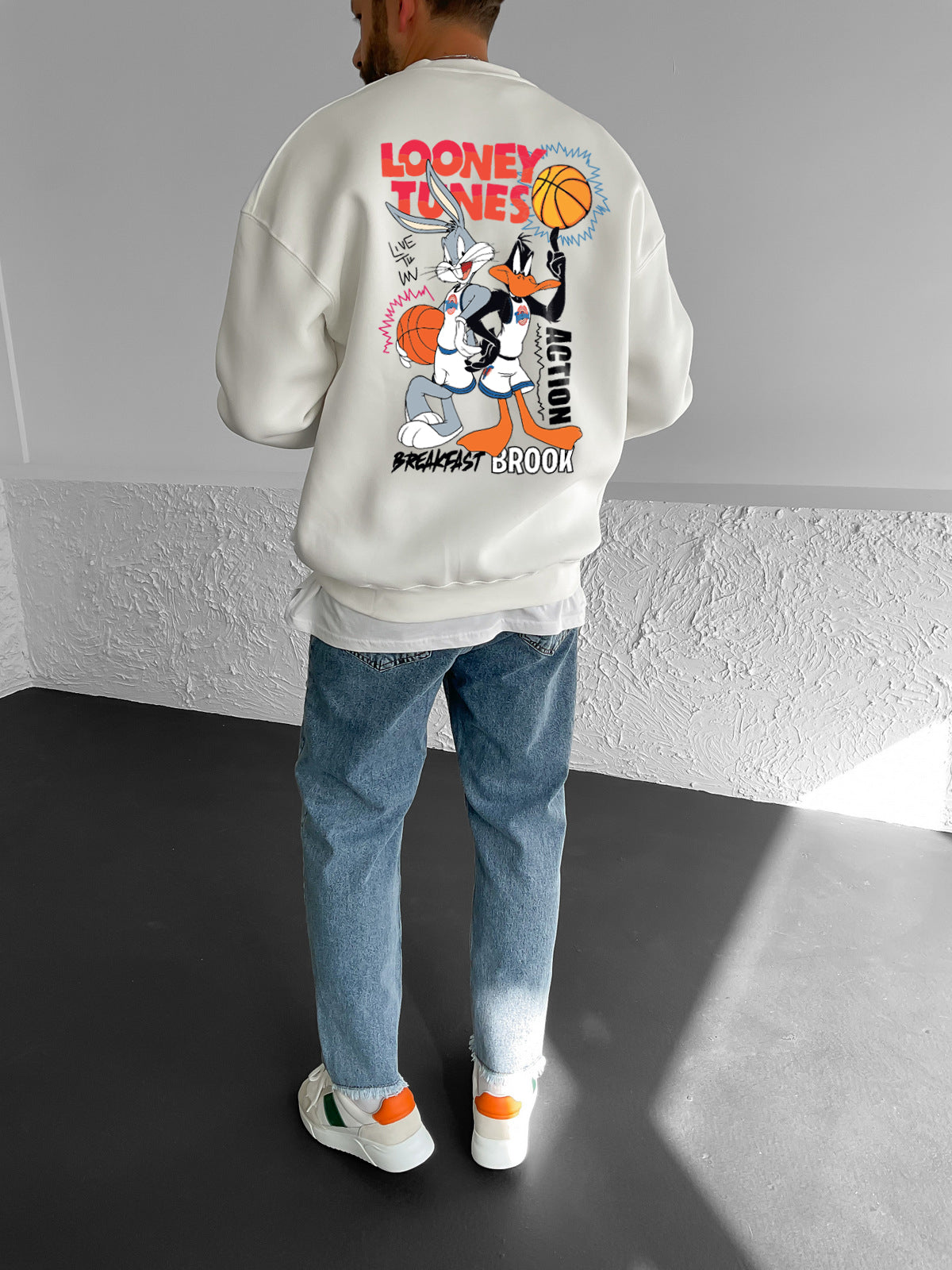 Off-White "space-jam" Printed Oversize Sweatshirt