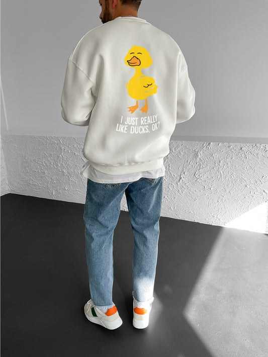 Off-White "Duck Lover" Printed Oversize Sweatshirt