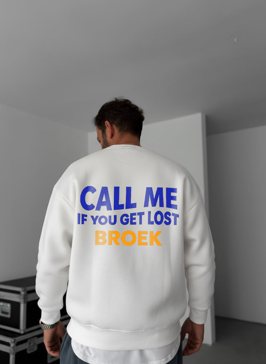Call Me If You Get Lost Crewneck - White Broek
