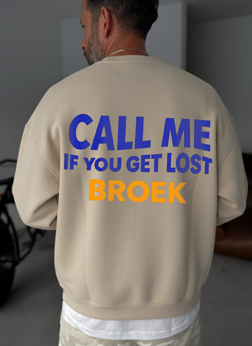 Call Me If You Get Lost Crewneck - Beige Broek