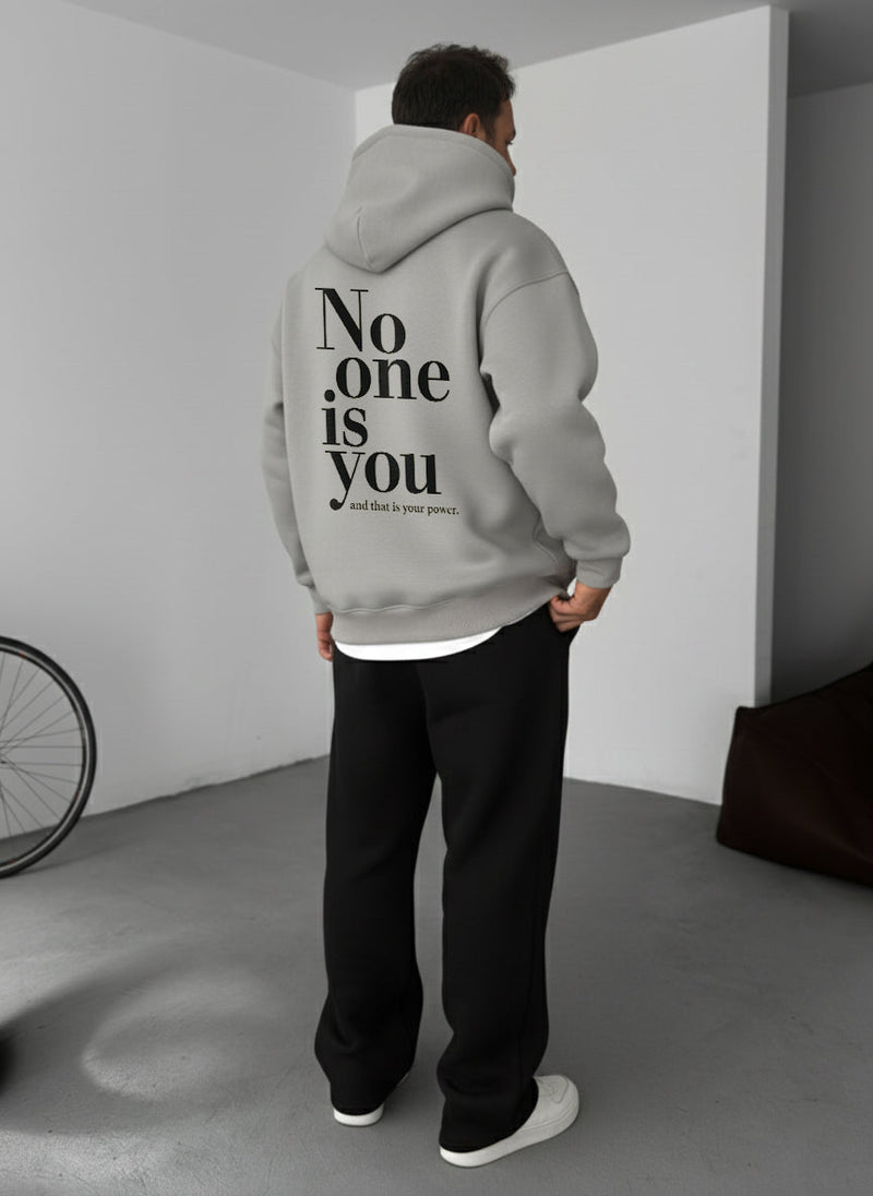 No One Is You Empowerment Hoodie - Silver