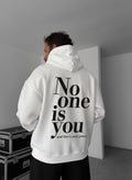 No One Is You Empowerment Hoodie - White Broek