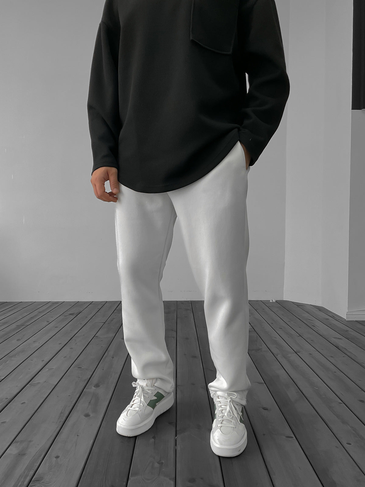 White Basic Summer Sweatpants