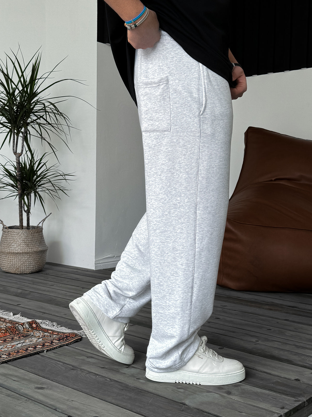 Light-Gray Basic Summer Sweatpants