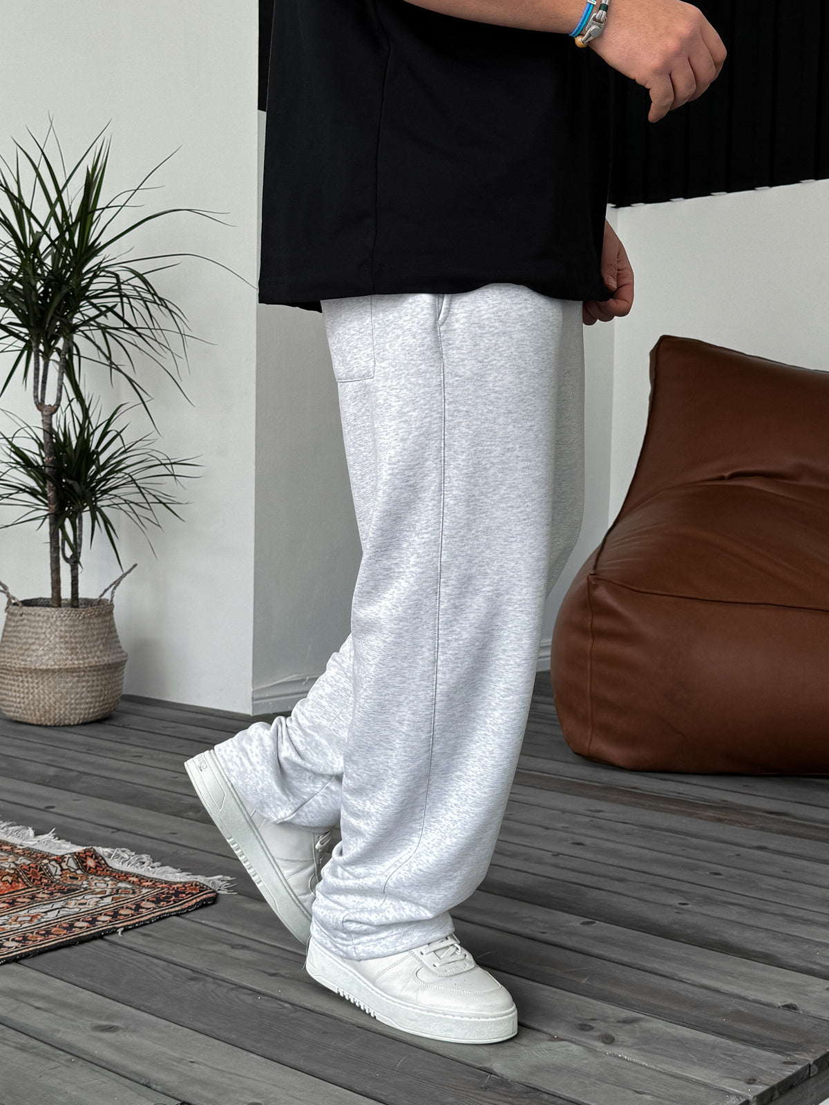 Light-Gray Basic Summer Sweatpants