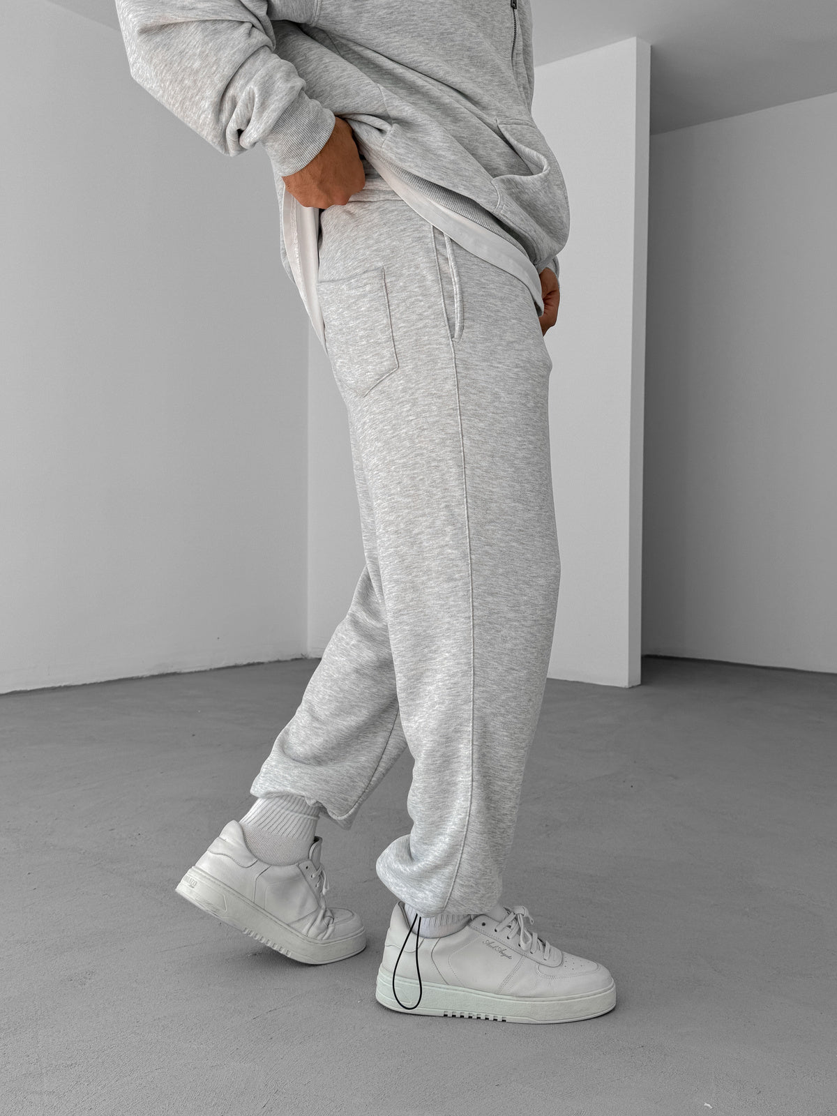 Gray "PM" Printed Summer Sweatpants