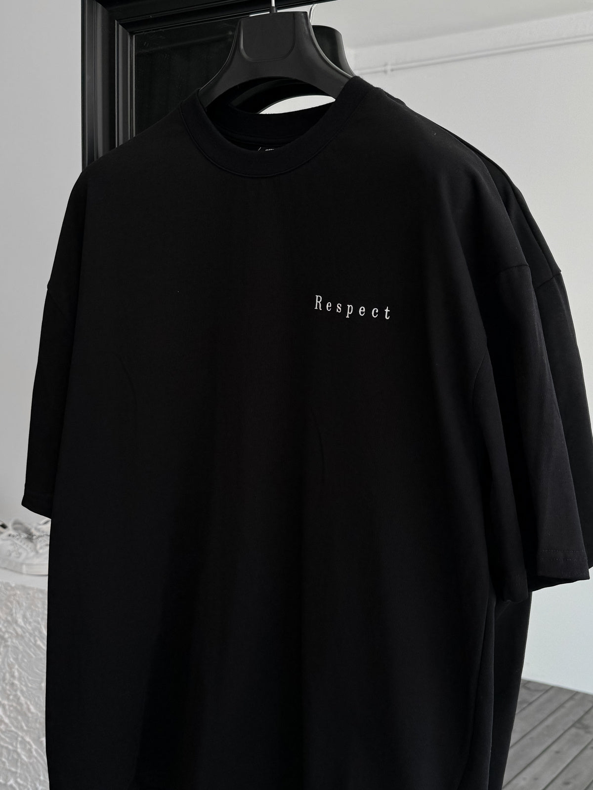 Black "Flower" Printed Oversize T-Shirt