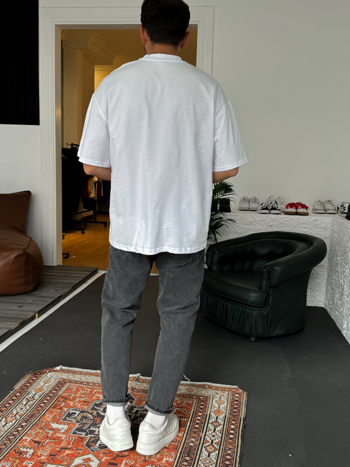 White "Scooter" printed Oversize T-Shirt