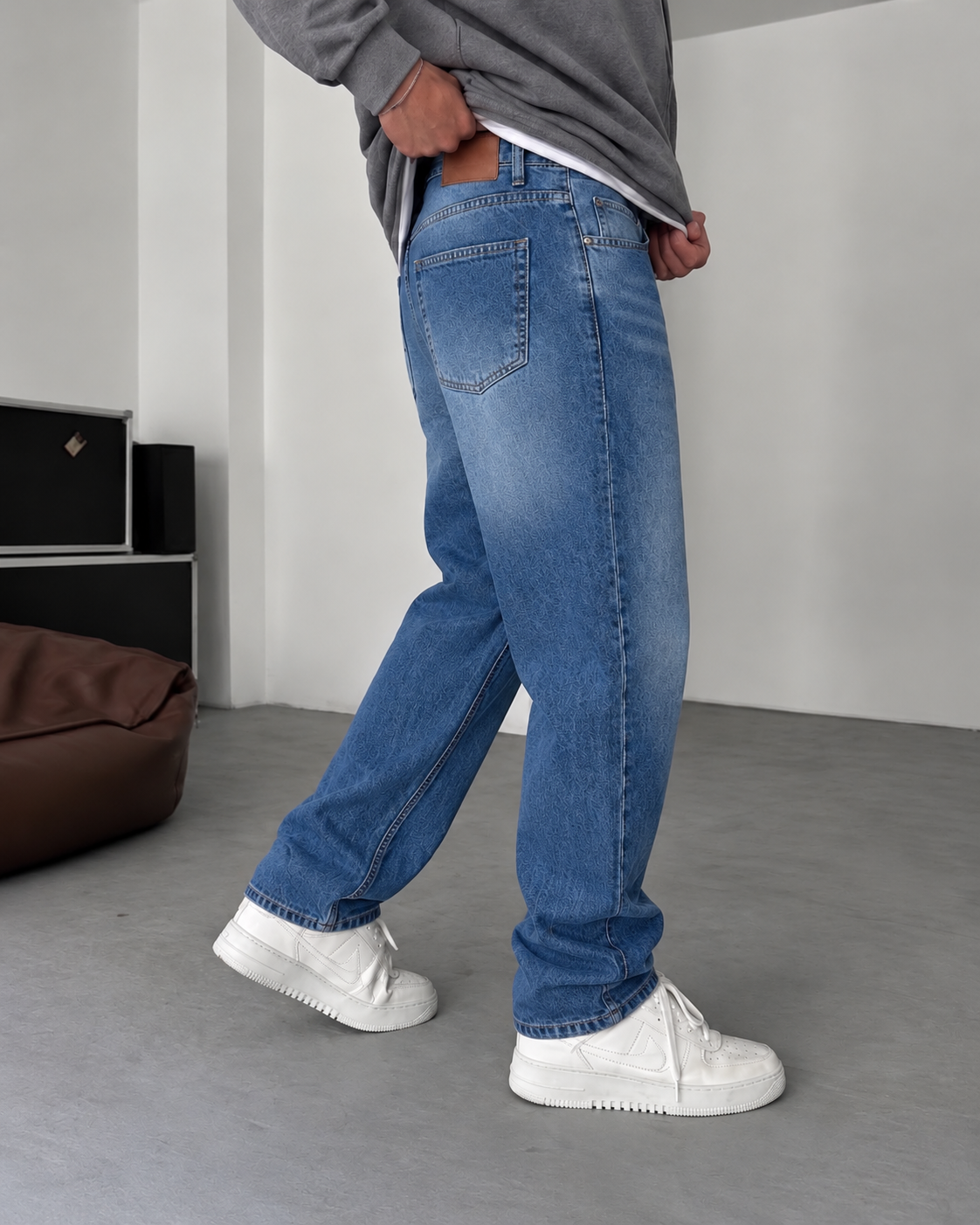 Dark Blue Relaxed Fit Denim Jeans