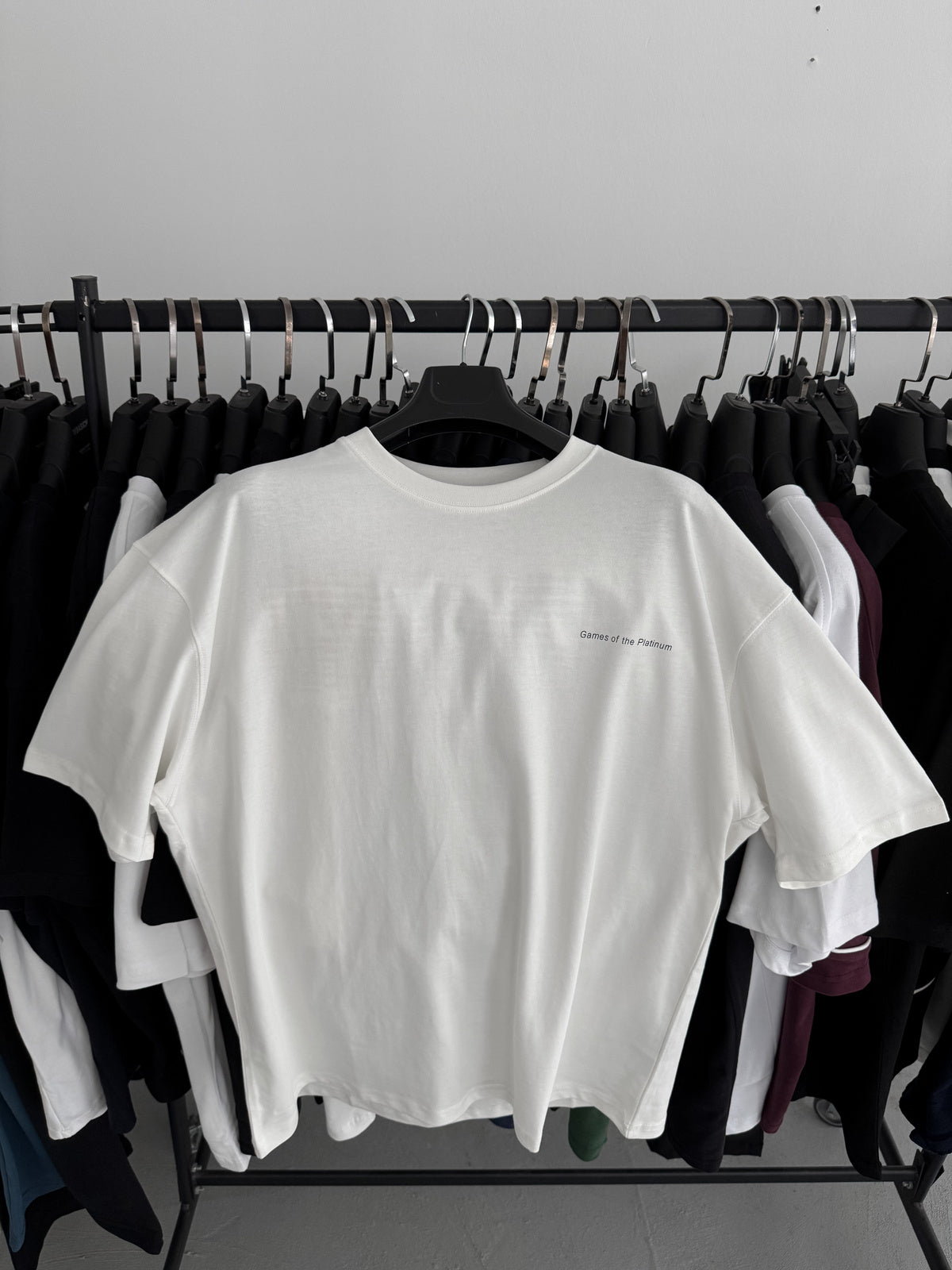 White "444" printed Oversize T-Shirt