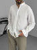 Pure Linen Off White Shirt