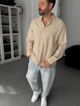 Pure Linen Beige Shirt