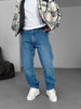 Dark Blue Relaxed Fit Denim Jeans - Premium Comfort - Broek