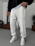 White Basic Summer Sweatpants - Broek