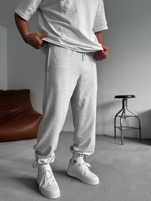 Premium Light-Gray Basic Summer Sweatpants - Broek