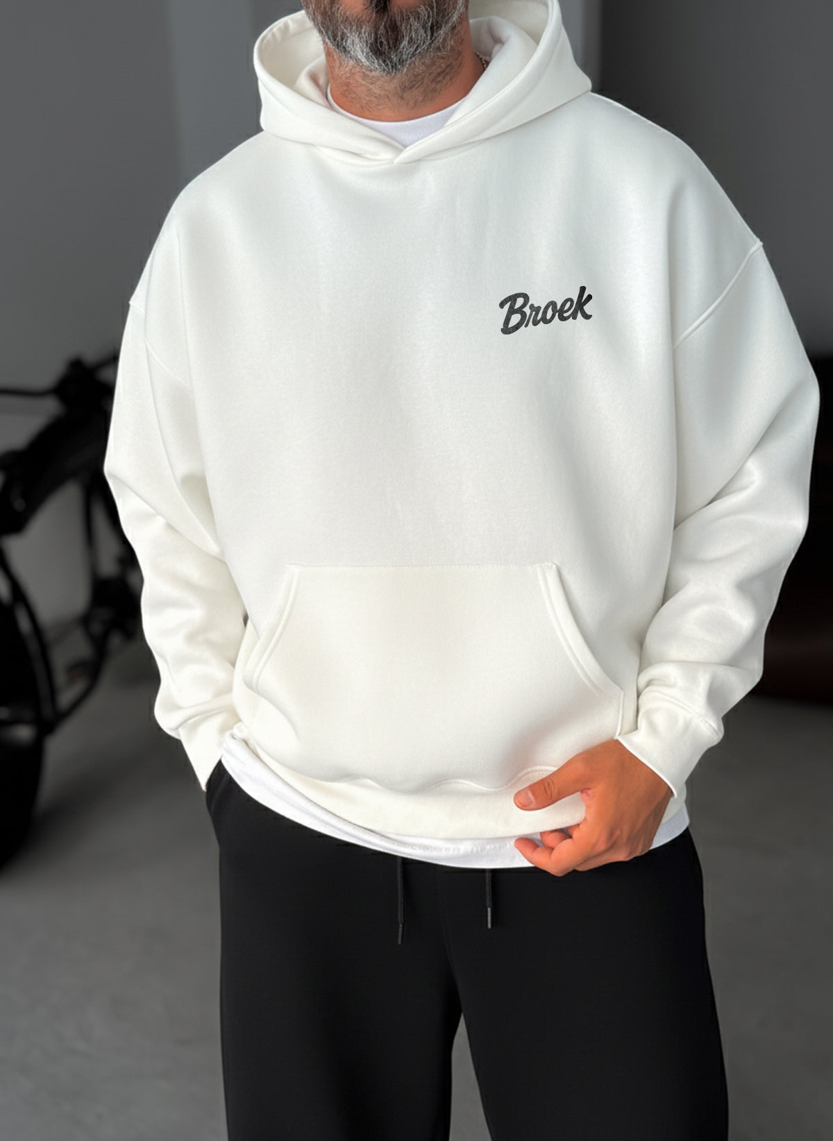 Broek Signature Hoodie - White Broek