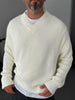 Premium Knitted V-Neck Sweater - White