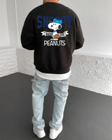 Black "snoopy" Printed Oversize Sweatshirt Broek