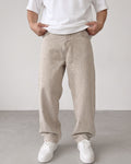 Beige Relaxed Fit Denim Jeans