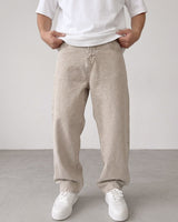 Beige Relaxed Fit Denim Jeans