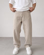 Beige Relaxed Fit Denim Jeans