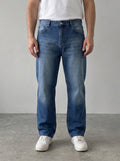 BROEK dark blue relaxed fit jeans — front view