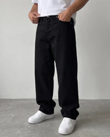 Jet Black Relaxed Fit Denim Jeans